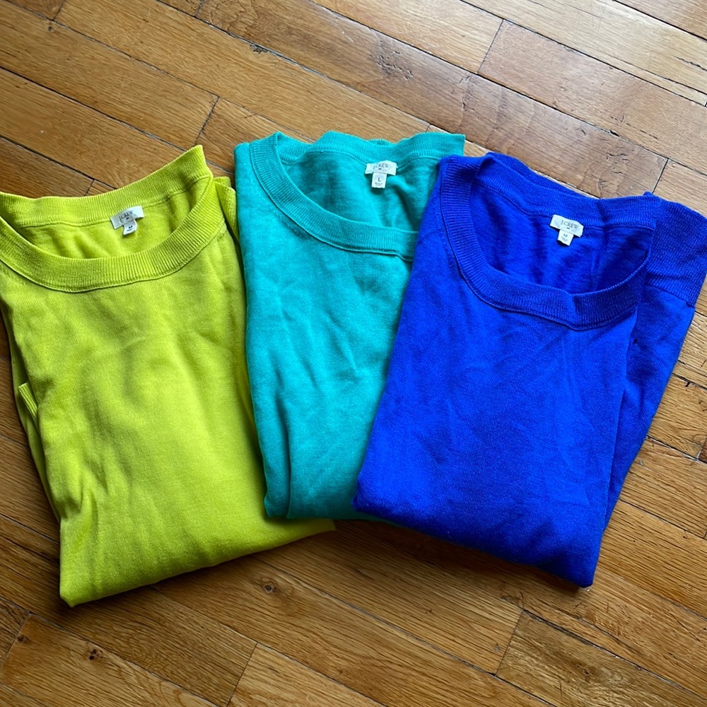 Bundle Of J.Crew Light Sweaters - image 1